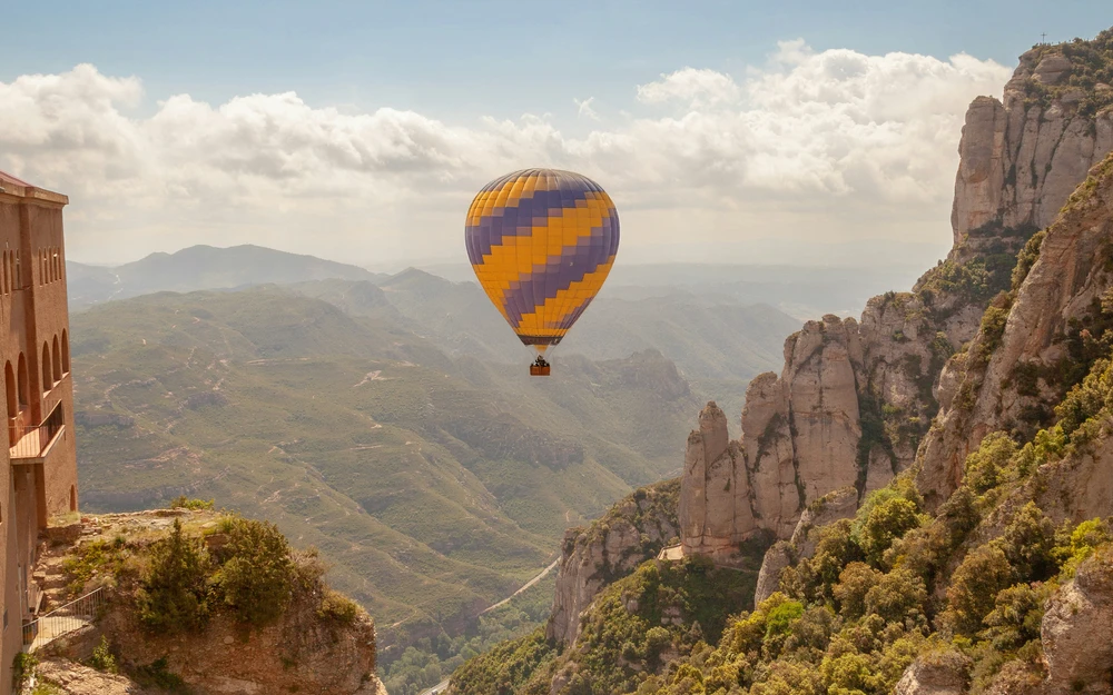 Montserrat Hot-Air Balloon & Monastery Visit